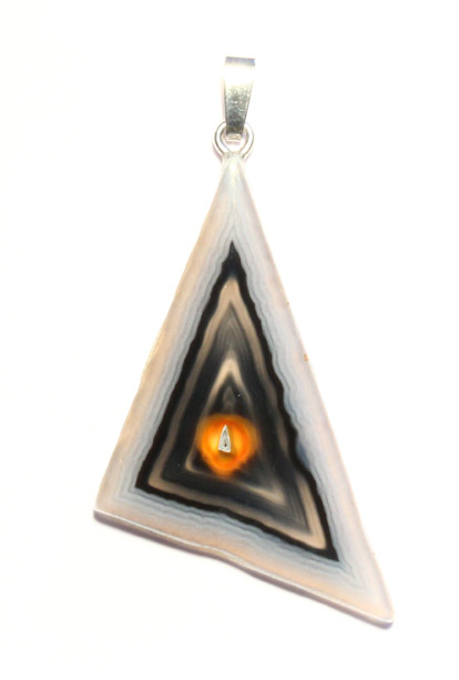 Paraiba-Achat-Anhänger, Trommelstein