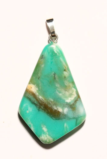 Chrysopras-Anhänger, Scheibe