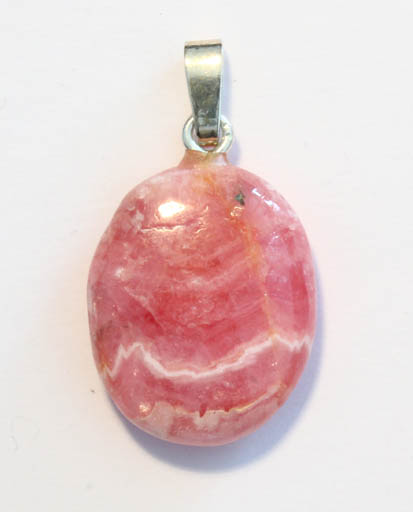 Rhodochrosit-Anhänger, Trommelstein