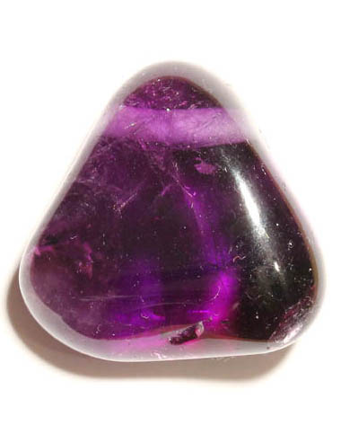 Amethyst-Trommelstein, gebohrt