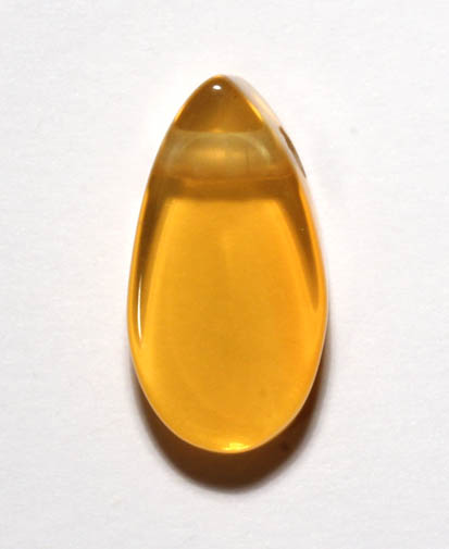 Feueropal-Scheibe, gebohrt