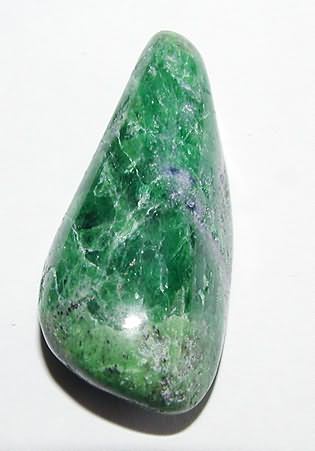 Tsavorit-Trommelstein, Granat, gebohrt