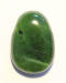 Nephrit-Jade-Trommelstein, gebohrt