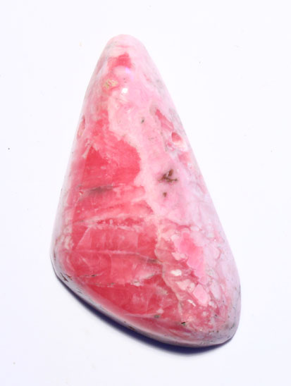 Rhodochrosit-Cabochon, gebohrt