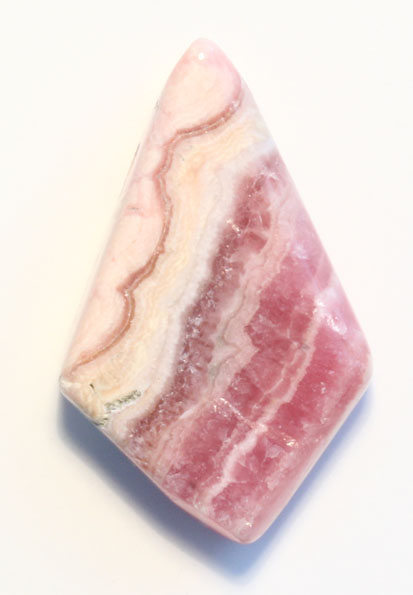 Rhodochrosit-Scheibe, gebohrt