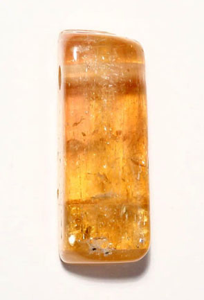 Goldtopas-Trommelstein, gebohrt