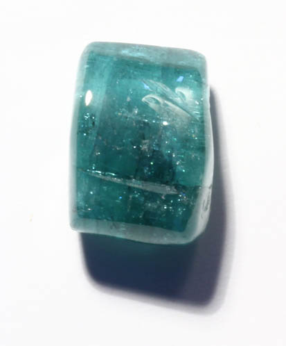 blauer Turmalin-Trommelstein, Indigolith, gebohrt